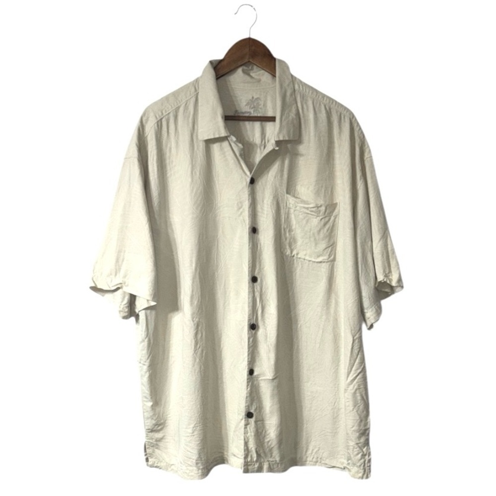 Tommy Bahama Silk Short Sleeve Button Up Shirt Collar Blouse Hawaii Men Size XXL